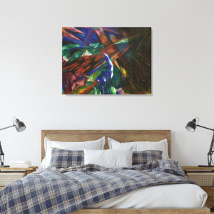 Impressão Em Tela Destinos Animais de Franz Marc Arte Expressionista