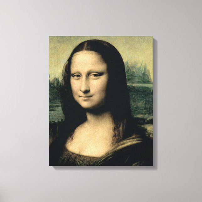 Impressão Em Tela Detalhe da Mona Lisa, c.1503-6 (Frente)