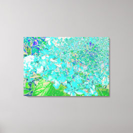 Impressão Em Tela Detalhe de Aqua Elegante e Hydrangea de luz verde