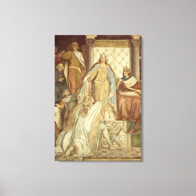 Impressão Em Tela Detalhe de Der Saengerkreis, Castelo de Wartburg (Frente)