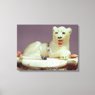 Impressão Em Tela Detalhe de tampa de um frasco do unguent com uma