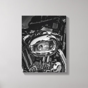 Impressão Em Tela Detalhes do Cavaleiro do Biker de Motocicleta de P