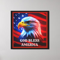 Deus abençoe América EUA Flag Bald Eagle