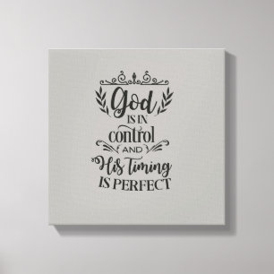 Impressão Em Tela Deus Está No Controle E Sua Altura É Arte Perfeita