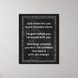 Impressão Em Tela Deus está sempre com você. Nunca está sozinho