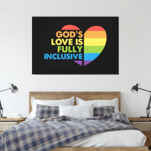 Impressão Em Tela Deus Gay Cristão Lgbt