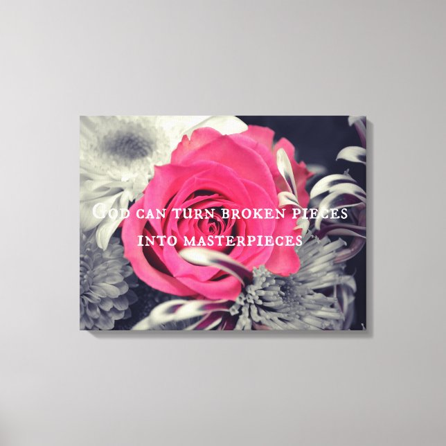 Impressão Em Tela Deus pode transformar peças quebradas em obras-pri (Frente)