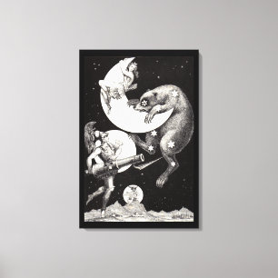 Impressão Em Tela Deusa Lunar Celestial Antiga & Ursa Maior