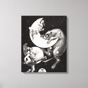 Impressão Em Tela Deusa Lunar Celestial Antiga & Ursa Maior