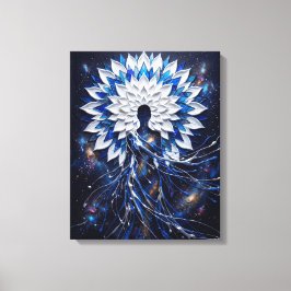 Impressão Em Tela Deusa Mandala de Impasto Celestial
