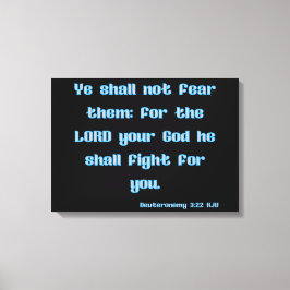 Impressão Em Tela Deuteronomia 3:22 Bíblia Verse KJV Wall Art