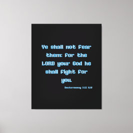 Impressão Em Tela Deuteronomia 3:22 Bíblia Verse KJV Wall Art