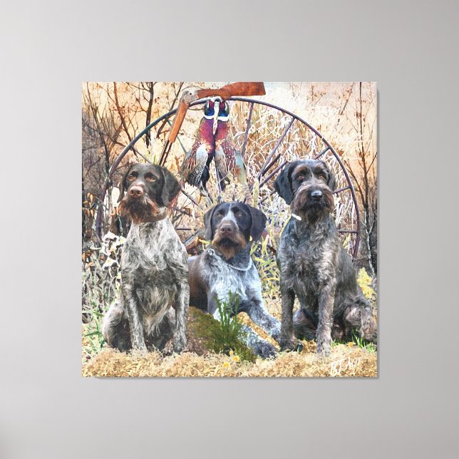 Impressão Em Tela Deutsch Drahthaar (Frente)