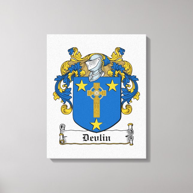 Impressão Em Tela Devlin Family Crest (Frente)