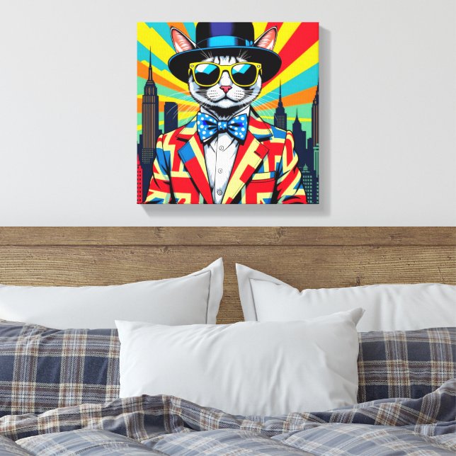 IMPRESSÃO EM TELA DEVON REX BIG CITY CAT (Insitu(Quarto))