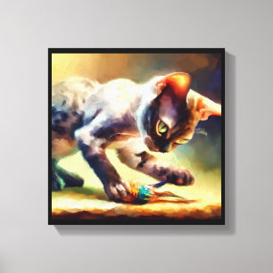 Impressão Em Tela Devon Rex Cat