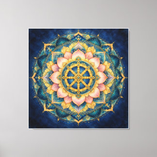 Impressão Em Tela Dhamar Mandala de Lótus