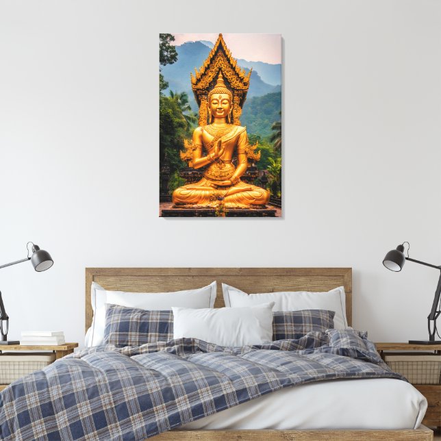 Impressão Em Tela Dhamma Dourado nas Colinas do Norte (Insitu(Quarto))