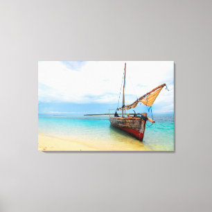 Impressão Em Tela Dhow tradicional, Zanzibar, Tanzânia