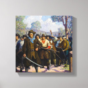 Impressão Em Tela Dia da Independência, em Concord Bridge, por N.C. 
