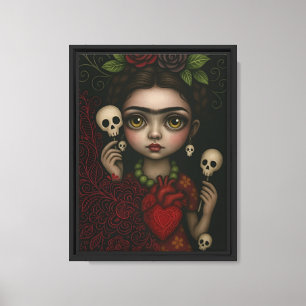 Impressão Em Tela Dia da Menina Morta Inspirado em Frida