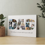 Impressão Em Tela Dia de os pais 18 Oferta de Colagem de Fotos para<br><div class="desc">Esta é uma colagem de fotos que soletra a palavra PAI junto com uma mensagem personalizada. Ele ajustado 18 fotos no total. Este é o presente perfeito para o pai do dia do pai,  do seu aniversário ou do Natal.</div>
