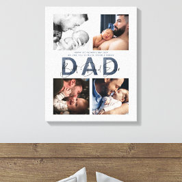 Impressão Em Tela Dia de os pais Dusty Blue Best Ever 4 Foto 1rua