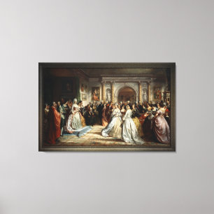 Impressão Em Tela Dia de Recepção de Lady Washington por D. Huntingt