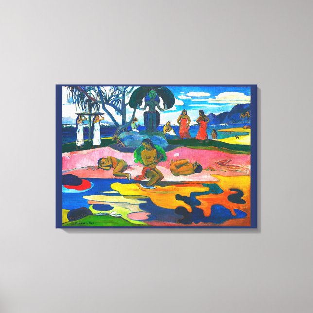 Impressão Em Tela Dia do Deus (Mahana no atua) por Paul Gauguin (Frente)