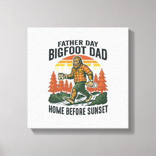 Impressão Em Tela Dia dos Pais Camisa Bigfoot Pai O Homem O Mito O
