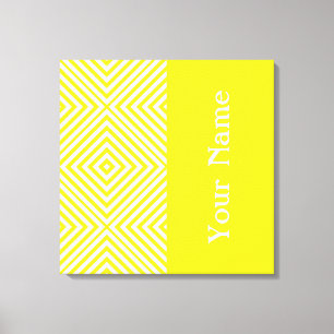 Impressão Em Tela Diamante Chevron do limão com nome @ Emporiomoffa