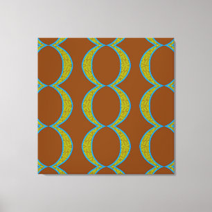 Impressão Em Tela Diamante dos Círculos Verdes Castanhos de Cobre Mo