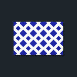 Impressão Em Tela Diamantes de marinho em Branco<br><div class="desc">Um padrão ousado e geométrico de grandes e pequenos marinhos diamantes em fundo branco. O branco forma uma trava que separa as formas de diamante azul escuro. Imagem de pixel 9000 x 6000 criada digitalmente. ©2014 Claire E. Skinner,  Todos os direitos reservados.</div>
