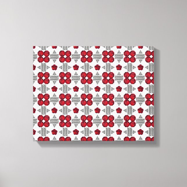 Impressão Em Tela Diamond Ruby Gemstone Art, Red (Frente)