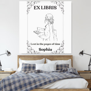 Impressão Em Tela Diário de Leitura Personalizado Dark Academia Ex L