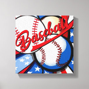Impressão Em Tela Dias de Baseball