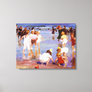 Impressão Em Tela Dias Felizes na Praia (por E.H. Potthast)