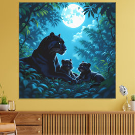 Impressão Em Tela Die stille Eleganz der Pantherfamilie