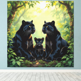 Impressão Em Tela Die stille Eleganz der Pantherfamilie
