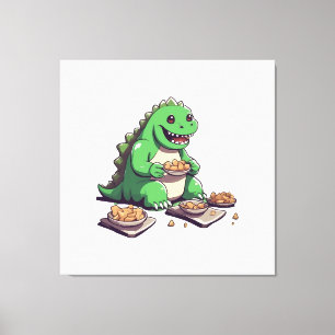 Impressão Em Tela Dieta de dinossauros amanhã