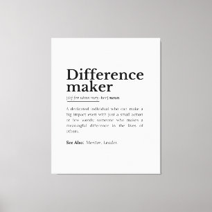 Impressão Em Tela Diferença de Criador - Cotação Inspiracional