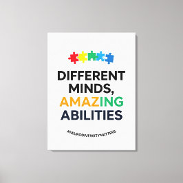 Impressão Em Tela Different Minds Amazing Abilities Awareness Art