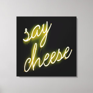 Impressão Em Tela Diga Luzes de Neon de Queijo