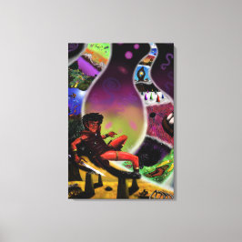 Impressão Em Tela dimensão misteriosa da pintura aquosa guerreira