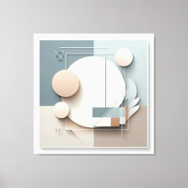 Impressão Em Tela Dimensional Circle Composition