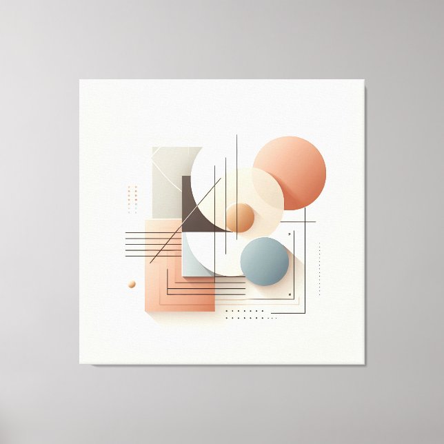 Impressão Em Tela Dimensional Circle Flow (Frente)