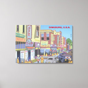 Impressão Em Tela Dingburg, EUA