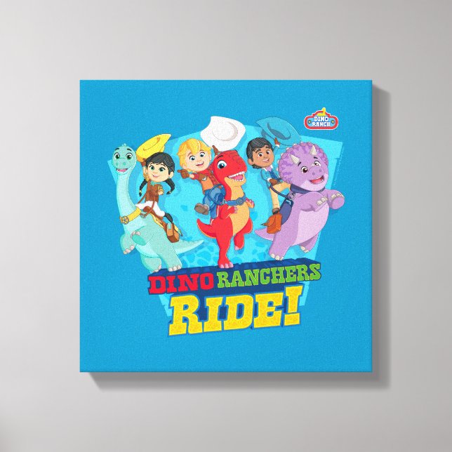 Impressão Em Tela Dino Ranch | Os Ranchers Andam! (Frente)