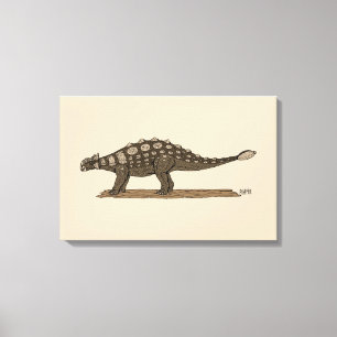 Impressão Em Tela Dinossauro Cretáceo Anquilossauro