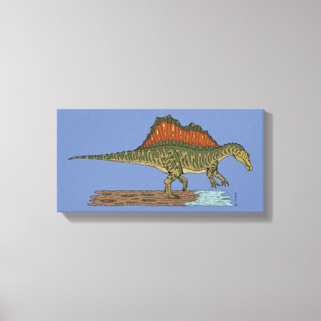 Impressão Em Tela Dinossauro Cretáceo Espinossauro (Frente)